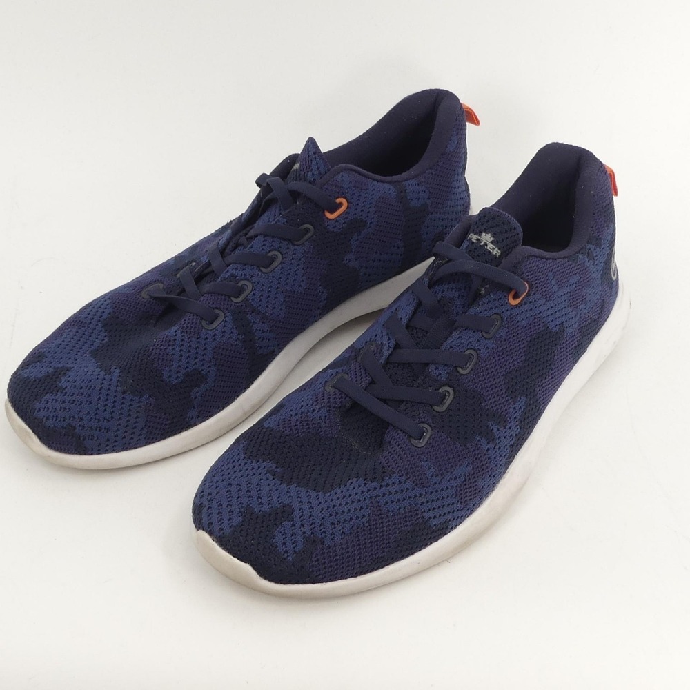 Peter Millar Hyperlight Glide Camo Sneakers Navy Knit MF20EF05 Men's Size 10